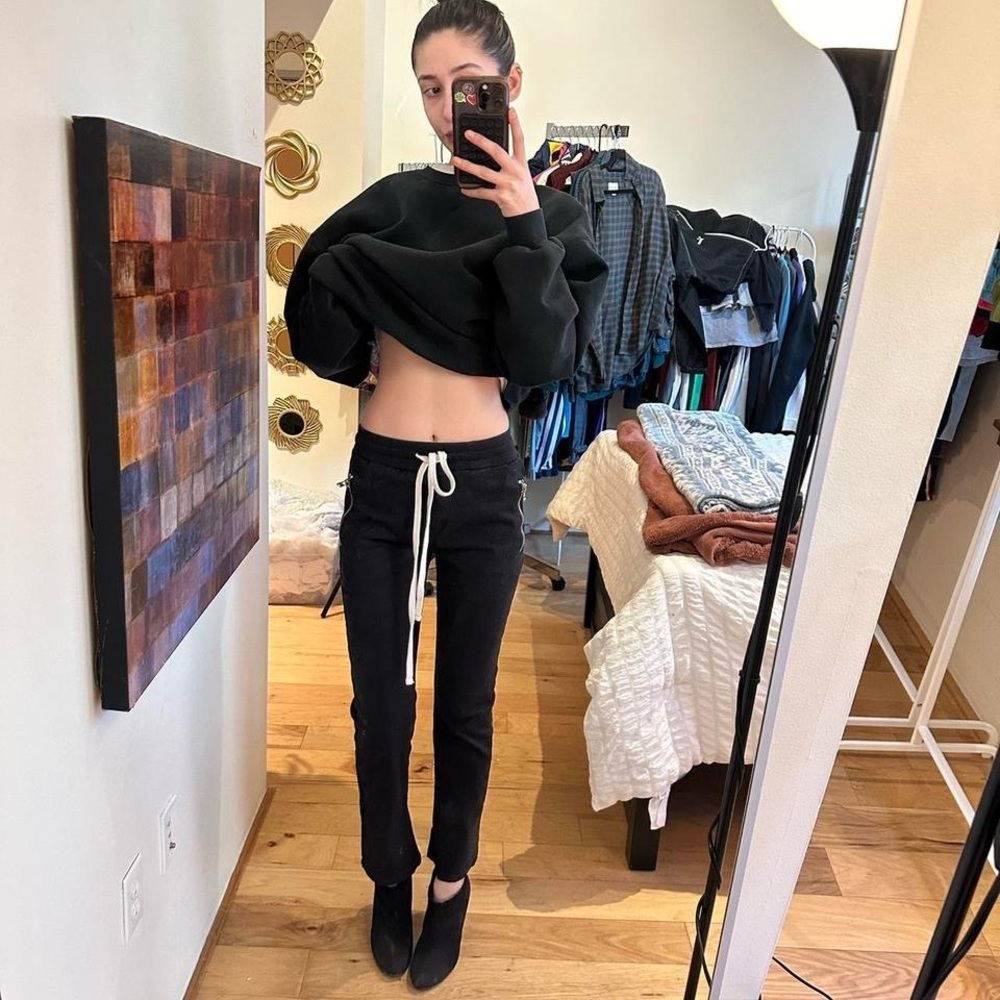 Women's Black Drawstring Pants